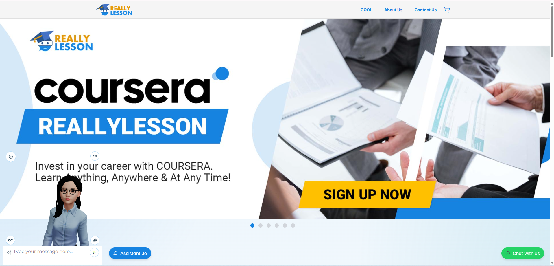 ReallyLesson learning management system homepage